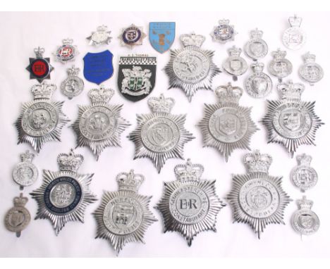 Quantity of Obsolete British Police Helmet Plates/Cap Badges all being EIIR period, Various forces including,2 x Bristol cons