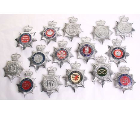 Quantity of Obsolete British Police Helmet Plates all being EIIR period, Various forces including, Dyfed Powys Police,  Essex