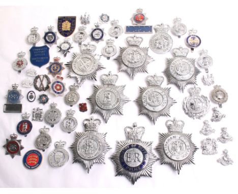 Quantity of Obsolete British Police Helmet Plates/Cap Badges/ Collardogs all being EIIR period, Various forces including, Cov