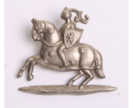 Fife County Constabulary  Shako/Helmet Badge, white metal, complete with two lug fittings on the reverse, 