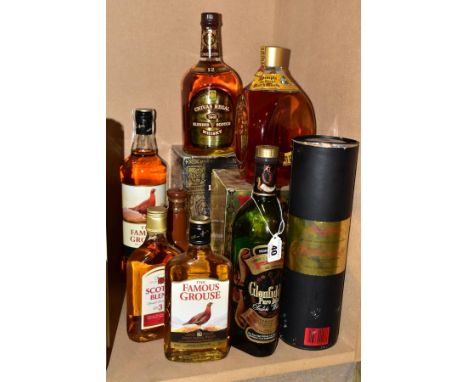 WHISKY, a collection of Single Malt and Unblended Scotch Whisky comprising one Glenfiddich Pure Malt, 43% vol. 75cl, fill lev