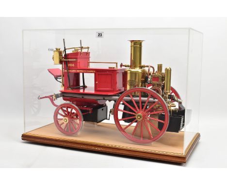 A HANDBUILT EXHIBITION STANDARD MODEL OF A HORSE DRAWN SHAND MASON LIVE STEAM FIRE ENGINE, built by Mr. N. Fritchley of Notti