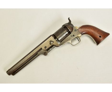 A .36'' COLT MODEL 1856 NAVY REVOLVER, serial number 54871, indicating it was made in the USA in 1857, it is fitted with a 7½