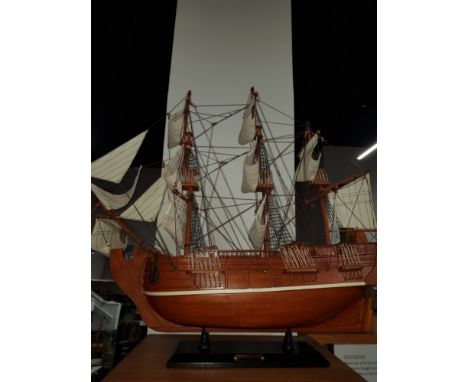 H M S BOUNTY WOODEN MODEL BOAT