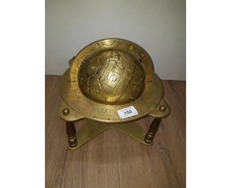 A NICE VINTAGE BRASS GLOBE