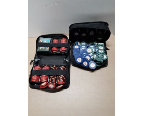 TWO CARTAMUNDI COMPACT POKER SETS
