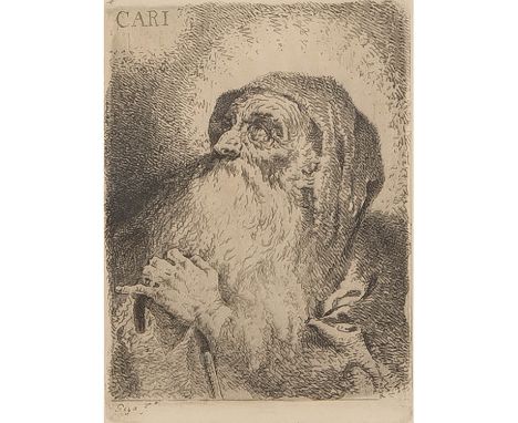 GOYA Y LUCIENTES, FRANCISCO JOSE DE (1746-1828), "San Francisco de Paula", Radierung/Papier, in der Platte bezeichnet 'CARI' 