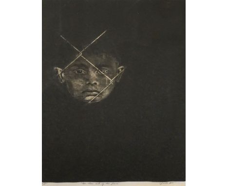 STUART C JEBBITT
"The other side of the fence", artist proof etching, signed, 55.5cm x 39.5cm