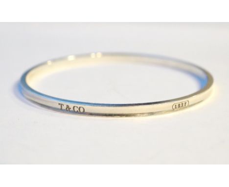 TIFFANY & CO. 1837 SILVER BANGLE
approximately 6.7cm diameter