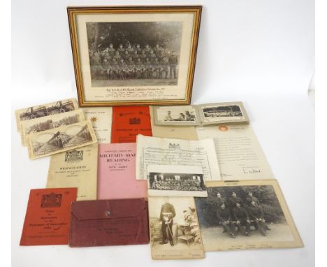 COLLECTION OF BRITISH MILITARY EPHEMERA
including Boer War stereoscopic viewing cards with images of Lancashire Fusiliers, Bo