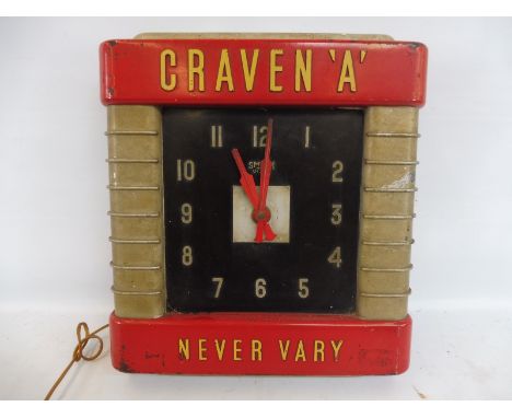A Craven 'A' Smith Sectric advertising wall clock, 