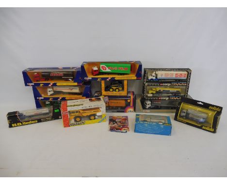 A quantity of road haulers in various scales to include Corgi, Solido and others.
