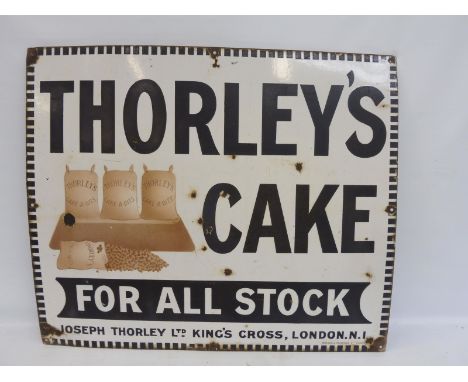 A Thorley's Cake rectangular enamel sign by Wood &amp; Penfold, 32 x 27".
