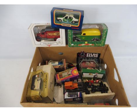 A quantity of boxed commercial vehicles, various makers and scales.