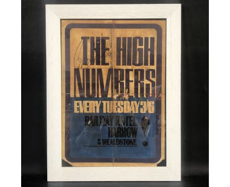 An extremely rare High Numbers, who went on to become super group The Who, bill flyer from The Railway Hotel, where the band 