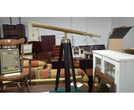 BRASS TELESCOPE ON TRIPOD