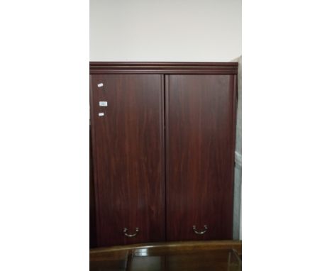 MAHOGANY DOUBLE DOOR WARDROBE