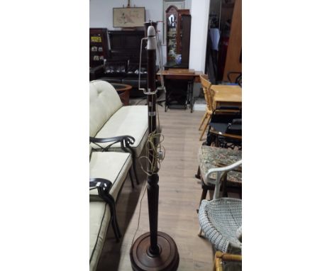 WOODEN FLOOR STANDING LAMP (NO SHADE)