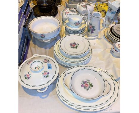 A Susie Cooper part dinner and tea service, 62 pieces approx 