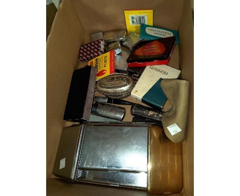 A collection of vintage cigarette lighters; etc. 