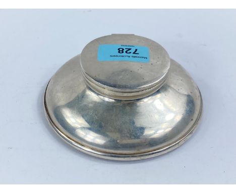A silver cased Capstan inkwell, London 1925 