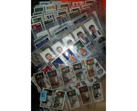 A selection of Ogden's Dirt track cigarette cards, Wills Cricketers, other vintage sport cigarette cards etc 