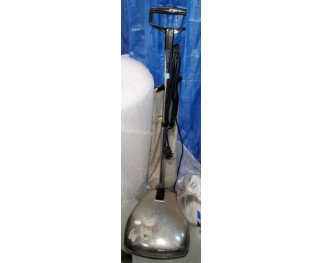 A vintage electric floor polisher in chrome (sold as a collectors item only) 