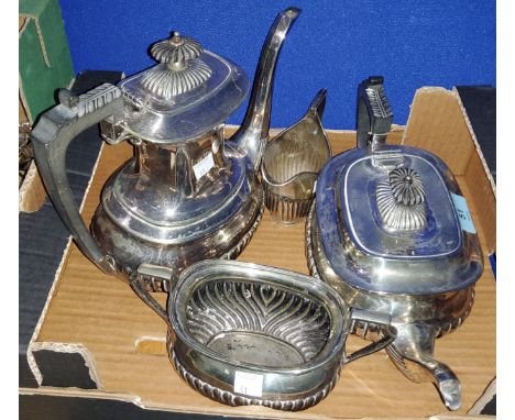 An EPNS 4 piece Georgian style tea service 