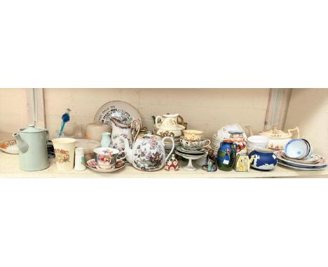 A 19th century part tea service; other decorative china. 