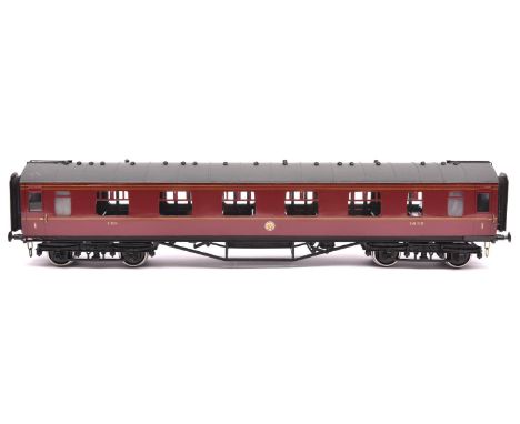 A Gauge One Tenmille Products kit built LMS Full First corridor coach, 1039, in lined maroon livery. A well constructed and d