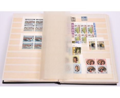 A stamp stock book containing a good selection of unused British pre-decimal and post decimal Elizabeth II definitives and Ma