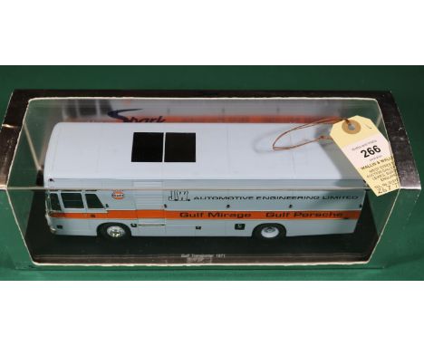 A Spark AEC Racing Car Transporter for J.W. Automotive Engineering Ltd 'GULF' Team. A 1971 season vehicle in light blue and o