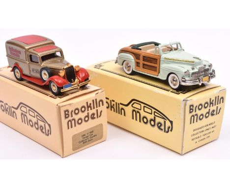 2 Brooklin Models White Metal Models. BRK.16 Dodge Van. An example in metallic gold and red 'Collector's Gazette 50th Issue' 