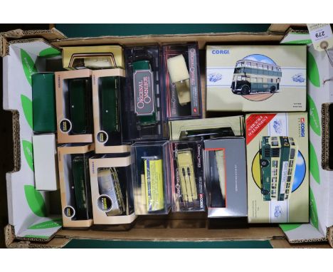 23x Maidstone and District themed EFE, OOC, Oxford Diecast, etc model buses and coaches. EFE Gift Set - Leyland PD2/3 and Ley