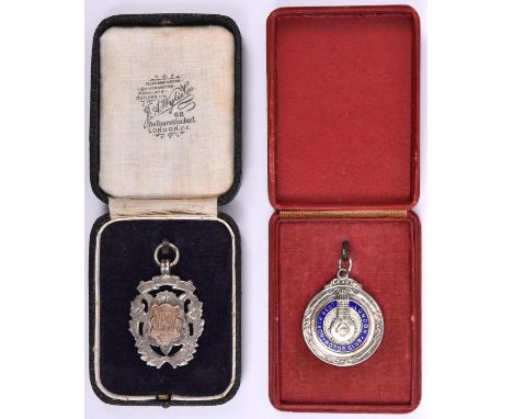 2x silver motoring club medals. A North West London Motor Club medal for the London - Gloucester Trial 1932, awarded to J.D. 