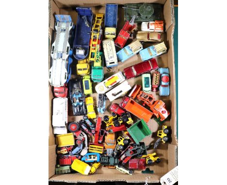 40+ Diecast vehicles for restoration by Corgi, Dinky, Matchbox, etc. Corgi; James Bond Aston Martin DB5 (261). Batmobile. 2x 