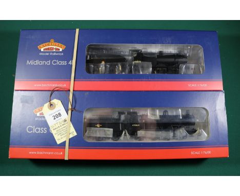 2x Bachmann Branchline 00 gauge BR tender locomotives. Class G2A 0-8-0 locomotive, 49064 (31-475A). Class 4F 0-6-0 loco, 4387