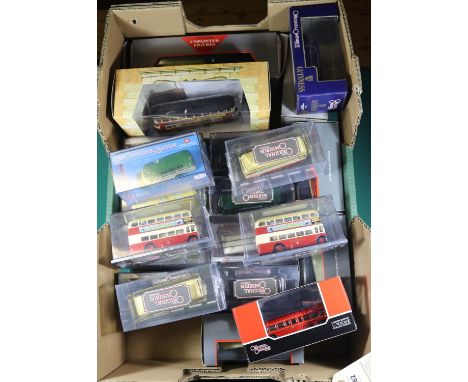 22 OOC Buses &amp; Coaches. Including a 2 vehicle set- Bridges &amp; Spires. A Feltham Tram, London Transport. 4x AEC Regent,