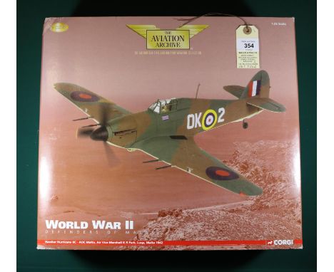 2 Corgi Aviation Archive World War II Aircraft. Hawker Hurricane IIC (AA35502). AOC Malta, Vice Marshall K.R. Park, Luqa Malt