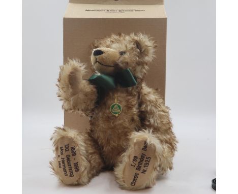 Hermann 1999 Birthday bear, 8th May, fully working growler, H: 46 cm. UK P&amp;P Group 2 (£20+VAT for the first lot and £4+VA