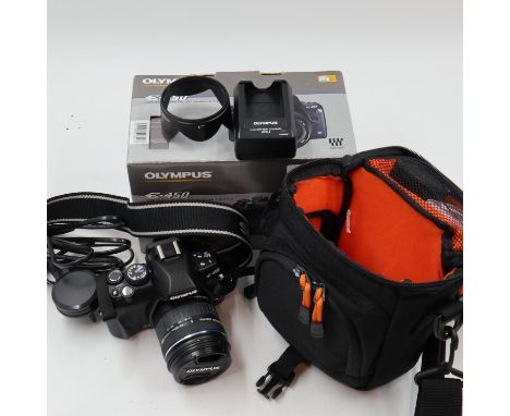 Olympus E450 camera box and bag. UK P&amp;P Group 2 (£20+VAT for the first lot and £4+VAT for subsequent lots) 