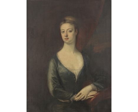 Circle of Michael Dahl (Stockholm 1659-1743 London)Portrait  of a lady, said to be Lady Godstone, half-length, in a blue dres