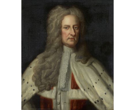 Follower of Sir Godfrey Kneller (Lübeck 1646-1723 London)Portrait of a nobleman, bust-length, in peers robesoil on canvas 76.