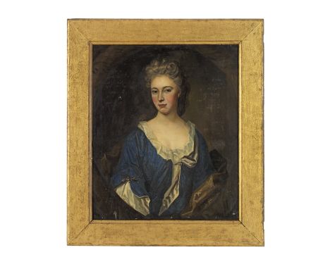 Follower of Johann Kerseboom (active circa 1680-circa 1708 London)Portrait of a lady, bust-length, in blue, within a carved s