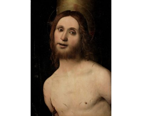 Circle of Lorenzo Costa (Ferrara circa 1460-1533 Mantua)Christ at the Column oil on panel56.7 x 40.5cm (22 5/16 x 15 15/16in)