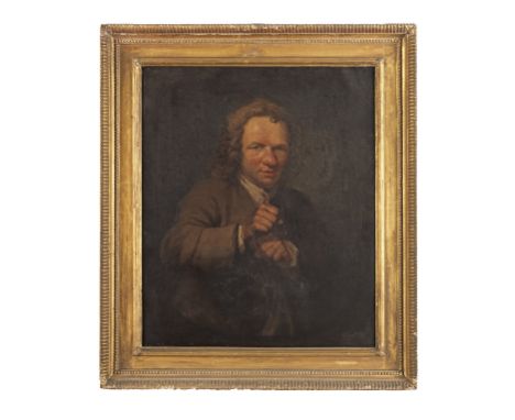 English School, 18th CenturyPortrait of a pugilist, possibly John Slack, within a painted oval oil on canvas76 x 63.5cm (29 1