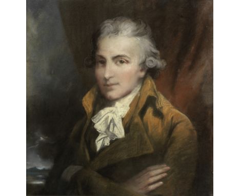 Attributed to John Russell (Guildford 1745-1806 Hull)Portrait of a gentleman, half-length, in a brown coatpastel 60.8 x 56.7c