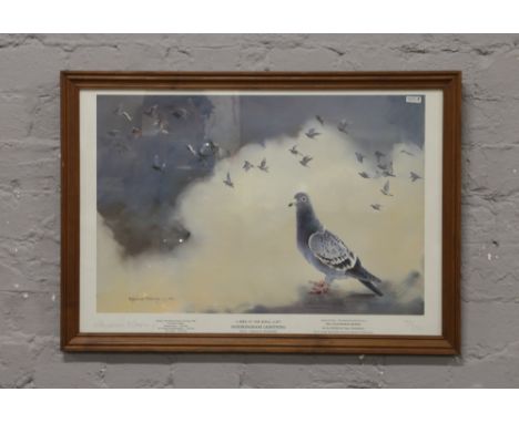 A framed limited edition Pollyanna Pickering print, a bird of the Royal Loft Sandringham Lighting, signed in pencil by the ar