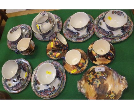 An early 20th Century H & K "Autumn Tints" pattern part tea service of Art Deco design, together with a further early 20th Ce