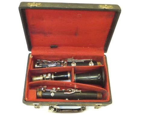 A Boosey & Hawkes "Regent" clarinet, housed in black carrying case